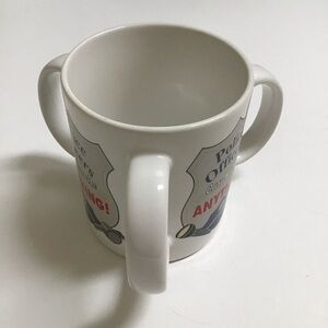 Vintage Police Coffee Mug 3 Handles “Police Officers Can Handle Anything!" Humor